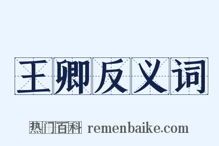 王卿反义词是什么意思的图片